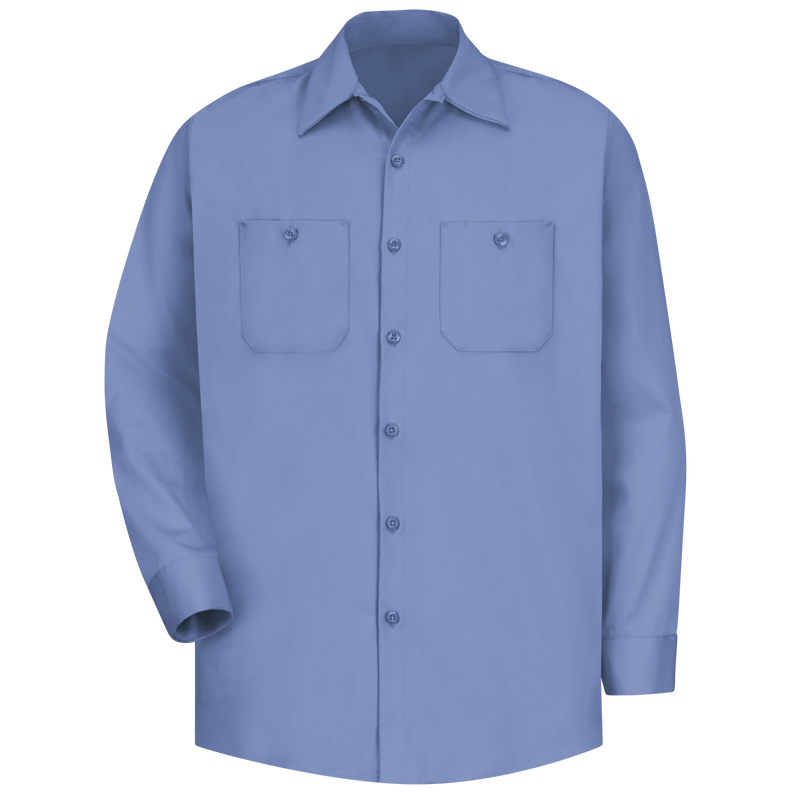Men's Long Sleeve Wrinkle-Resistant Cotton Work Shirt image number 1