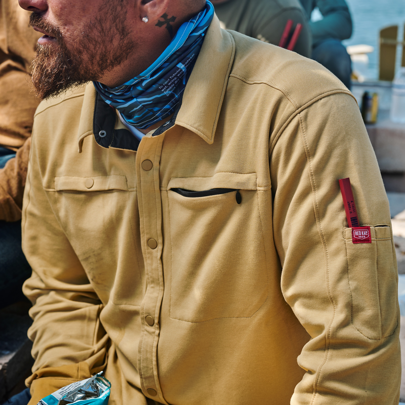 Men's Snap Front Jersey Long Sleeve Work Shirt image number 13