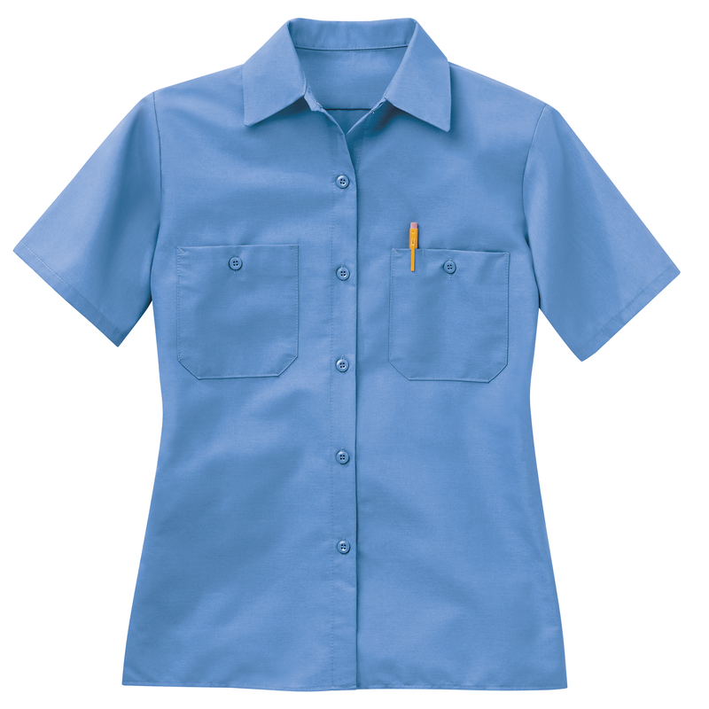 Women's Short Sleeve Industrial Work Shirt image number 6