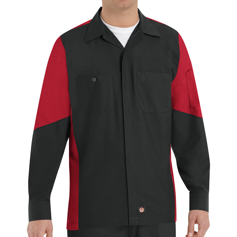 Men's Long Sleeve Two-Tone Crew Shirt image number 3