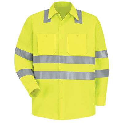 Men's Hi-Visibility Long Sleeve Work Shirt - Type R, Class 3