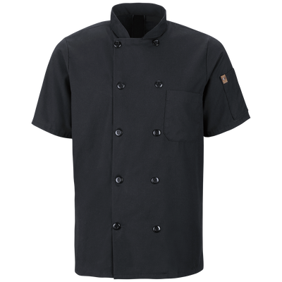 Men's Short Sleeve Chef Coat with OilBlok + MIMIX™