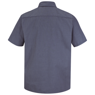 Men's Short Sleeve Microcheck Uniform Shirt
