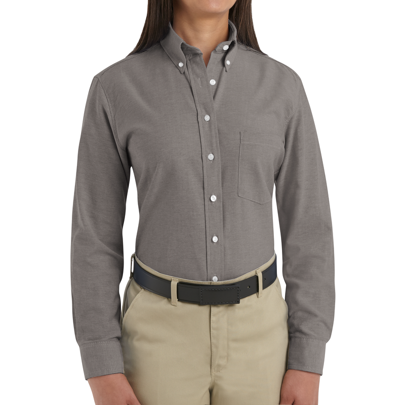 Women's Long Sleeve Executive Oxford Dress Shirt image number 2