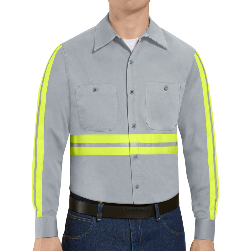 Long Sleeve Enhanced Visibility Cotton Work Shirt image number 2