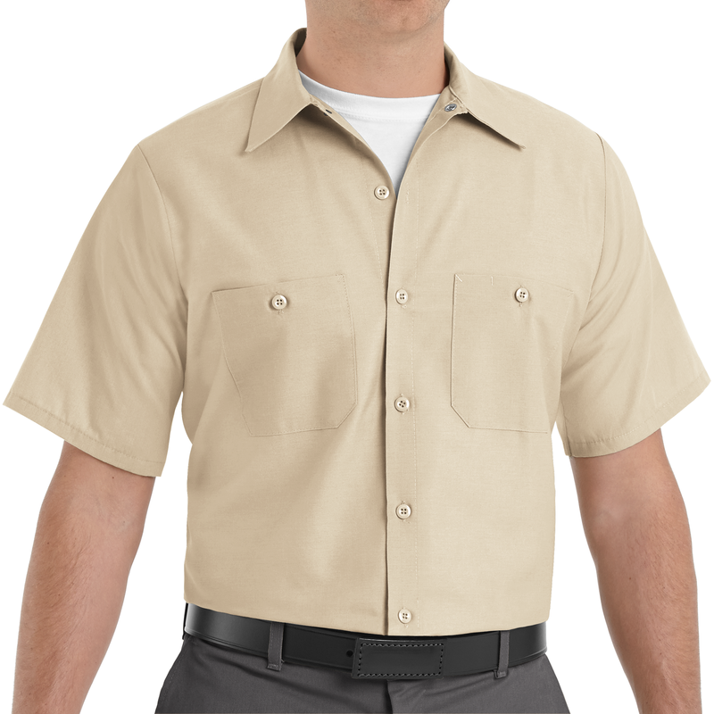 Men's Short Sleeve Industrial Work Shirt image number 3