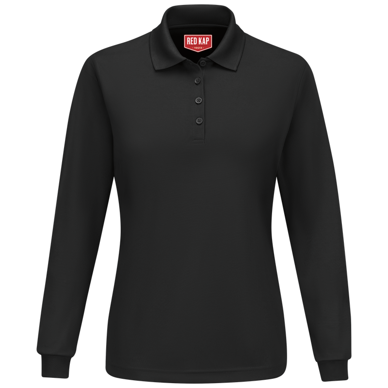 Long sleeve black 2025 polo shirt womens