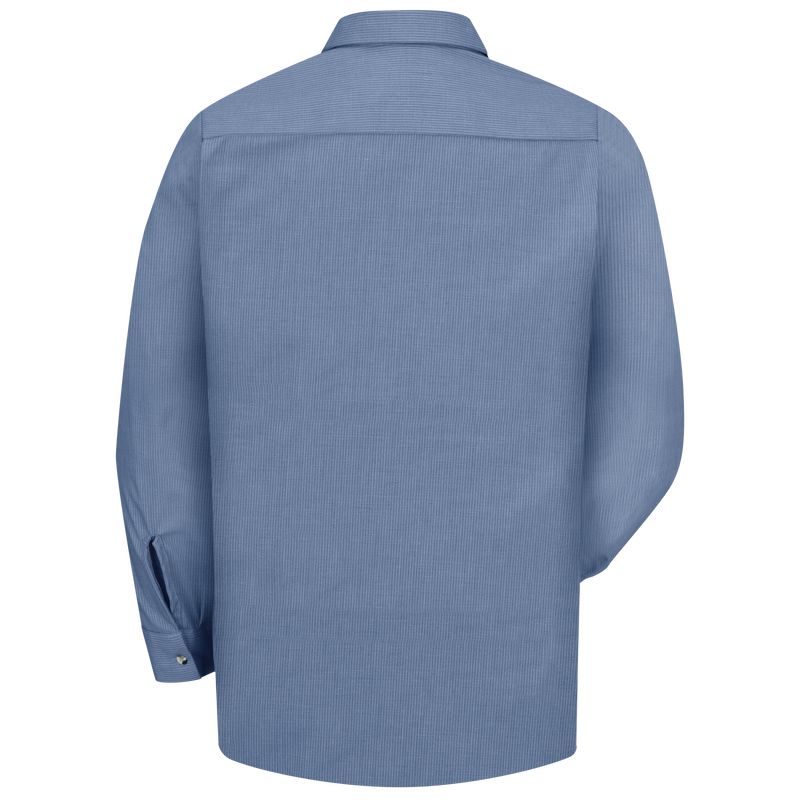 Men's Long Sleeve Geometric Microcheck Work Shirt image number 2