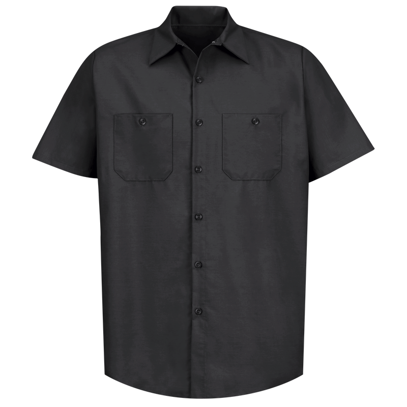 Red Kap Industrial Short Sleeve Work Shirt - Black - S
