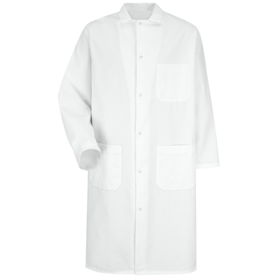 Gripper-Front Butcher Frock with Interior Pocket