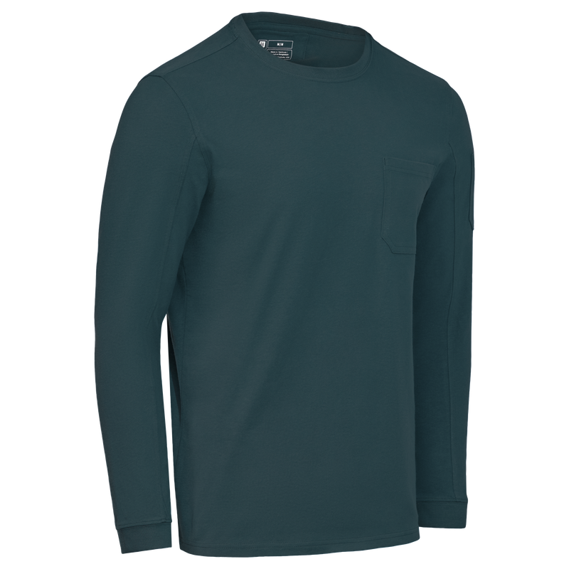 Men's Slim Fit Cotton Long Sleeve Pocket T-Shirt image number 11