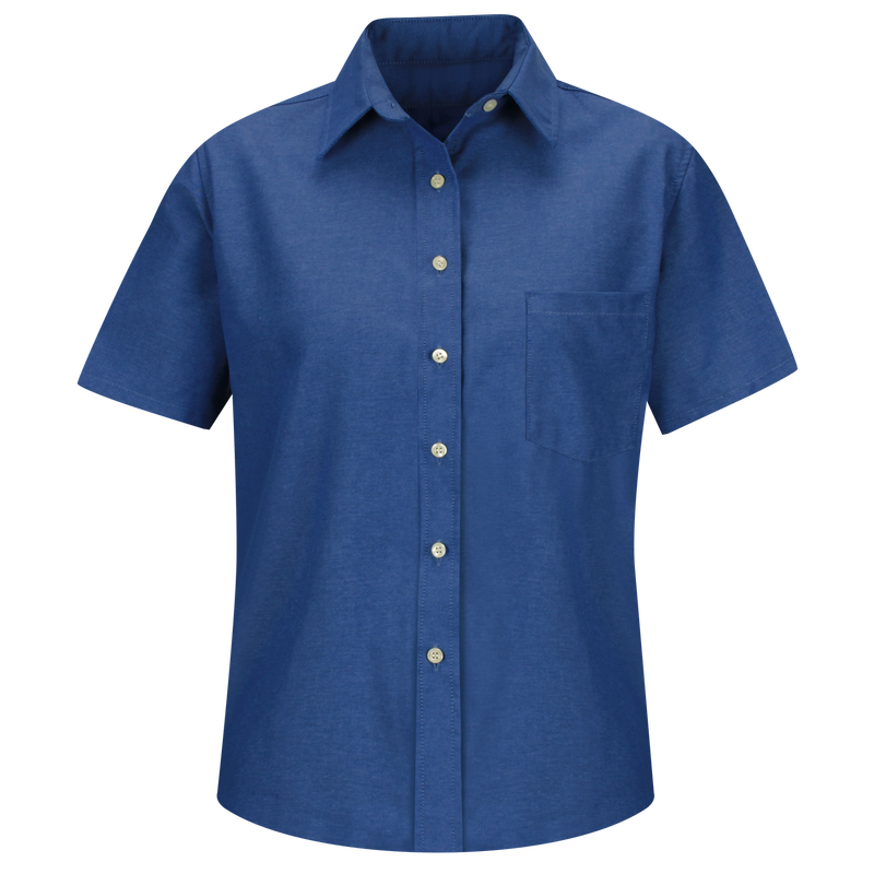 Women's Short Sleeve Oxford Dress Shirt image number 1