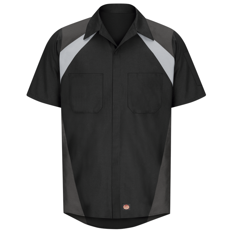 Men's Short Sleeve Tri-Color Shop Shirt image number 0