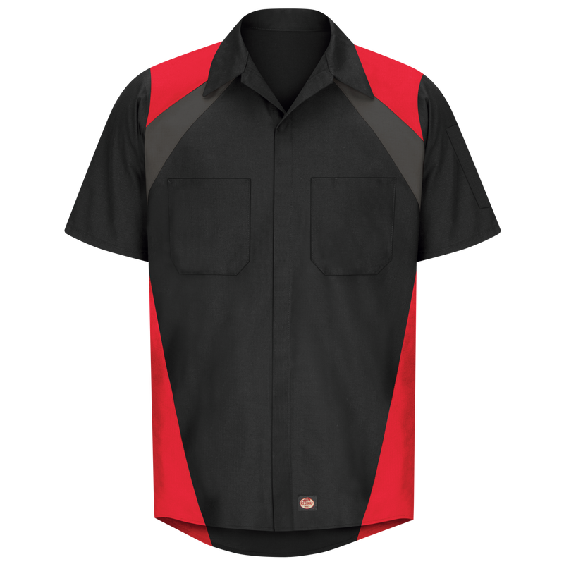 Men's Short Sleeve Tri-Color Shop Shirt image number 1