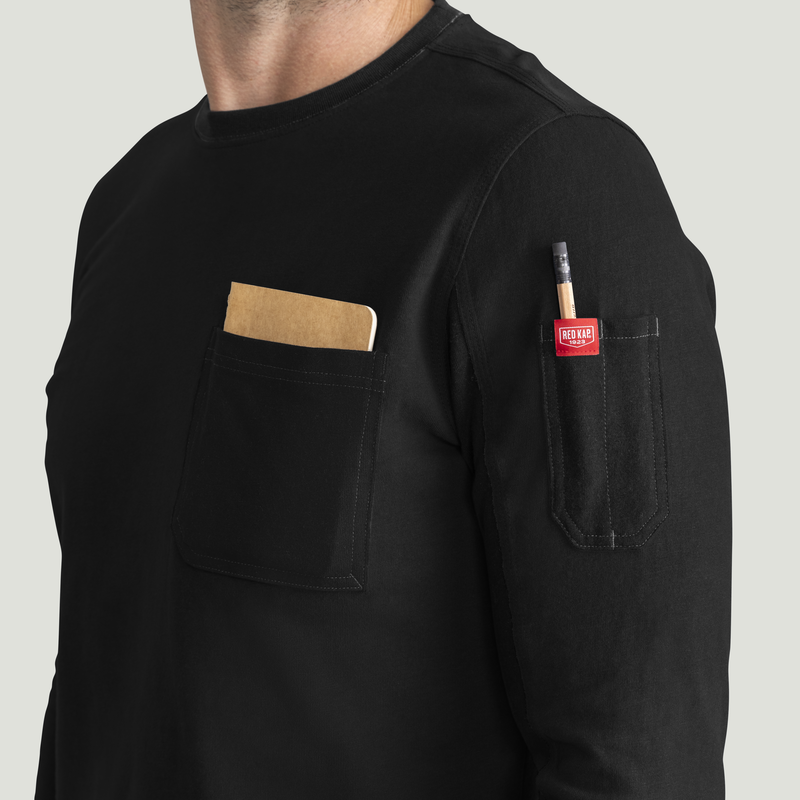 Men's Slim Fit Cotton Long Sleeve Pocket T-Shirt image number 15