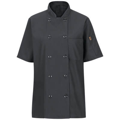 Women's Short Sleeve Chef Coat with OilBlok + MIMIX®