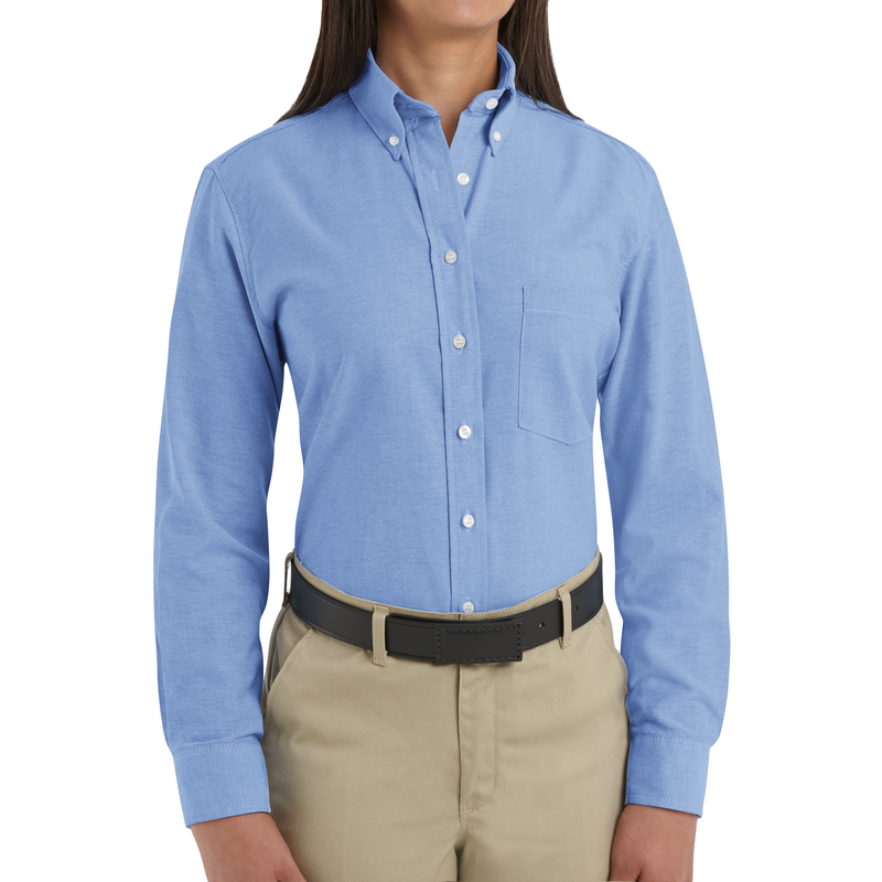 Women s Long Sleeve Executive Oxford Dress Shirt Red Kap