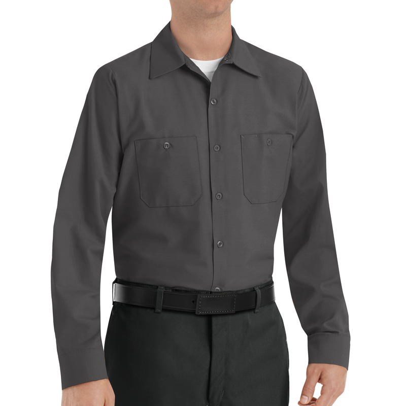 Men's Long Sleeve Work Shirt, Red Kap®