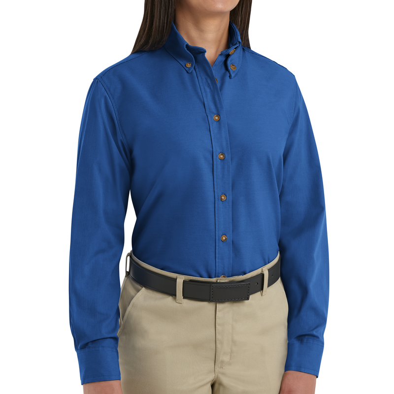 Women's Long Sleeve Poplin Dress Shirt image number 2