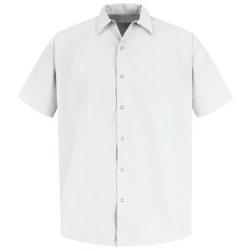 Men's Short Sleeve Specialized Pocketless Polyester Work Shirt image number 0