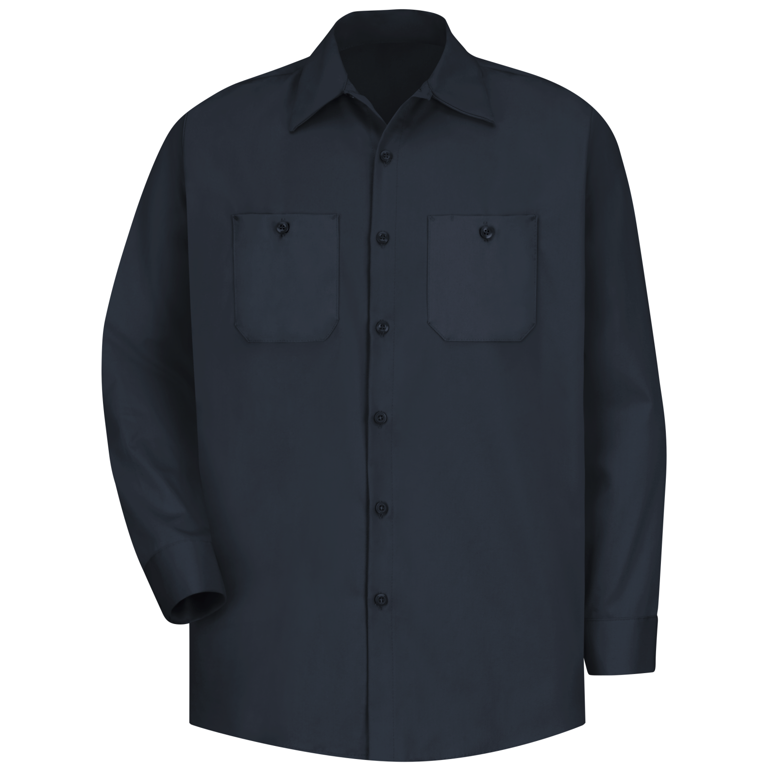 Red Kap SC30 Men's Wrinkle Resistant Cotton Work Shirt - Long Sleeve - Navy - XL