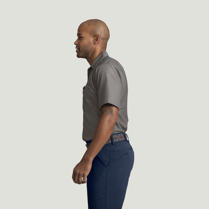 Men's Short Sleeve Industrial Work Shirt image number 3
