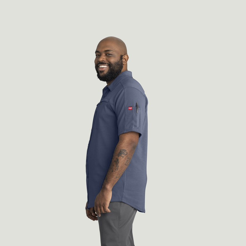 Men's Snap Front Jersey Short Sleeve Work Shirt image number 3