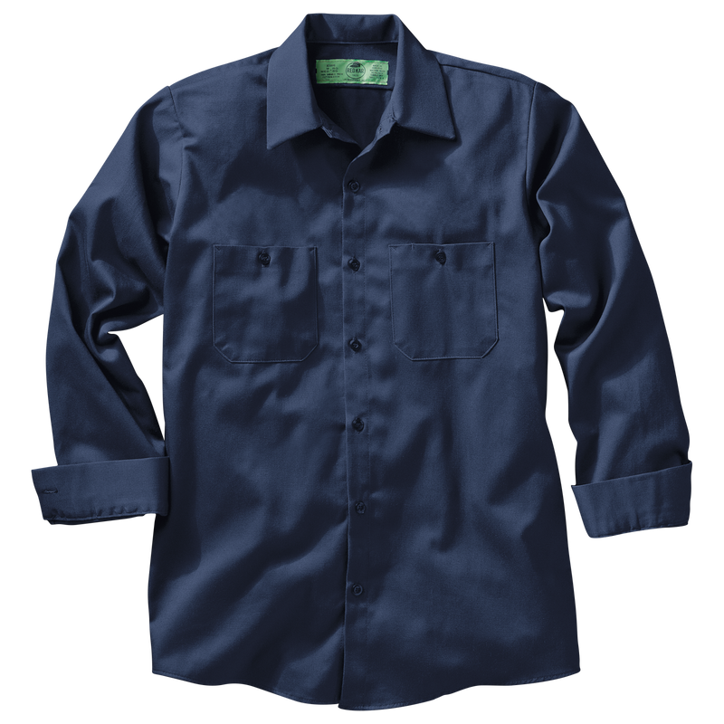Men's Long Sleeve Wrinkle-Resistant Cotton Work Shirt image number 4