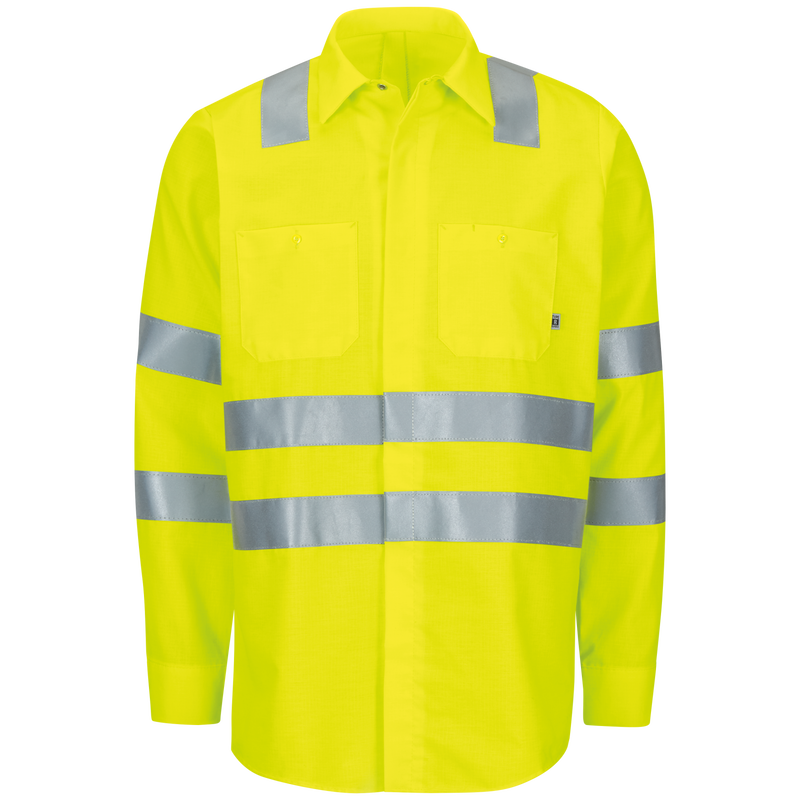 Long Sleeve Hi-Visibility Ripstop Work Shirt with MIMIX® + OilBlok, Type R Class 3 image number 0