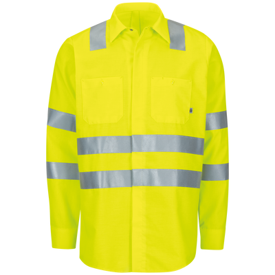 Long Sleeve Hi-Visibility Ripstop Work Shirt with MIMIX® + OilBlok, Type R Class 3
