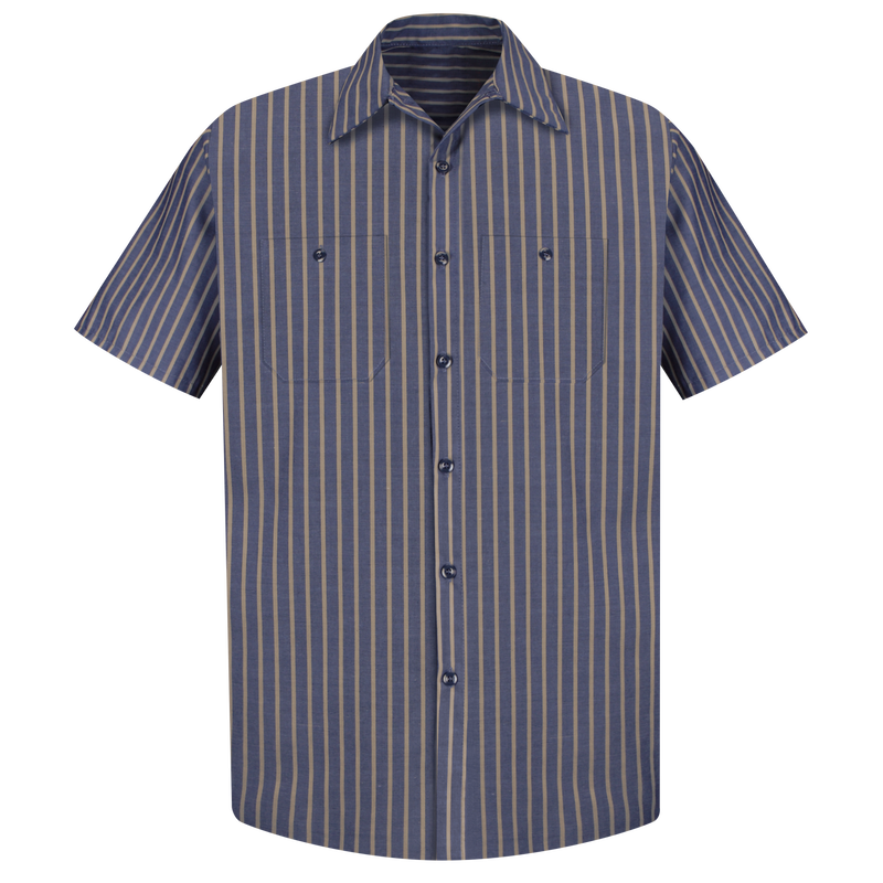 Men's Short Sleeve Industrial Stripe Work Shirt Red Kap®