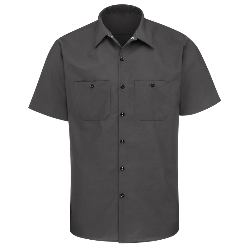 Red Kap SP24 Industrial Short Sleeve Work Shirt - Charcoal - 3XL