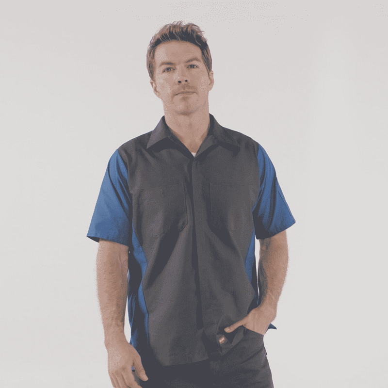 Men's Short Sleeve Two-Tone Crew Shirt image number 5