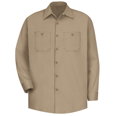 Men's Long Sleeve Wrinkle-Resistant Cotton Work Shirt