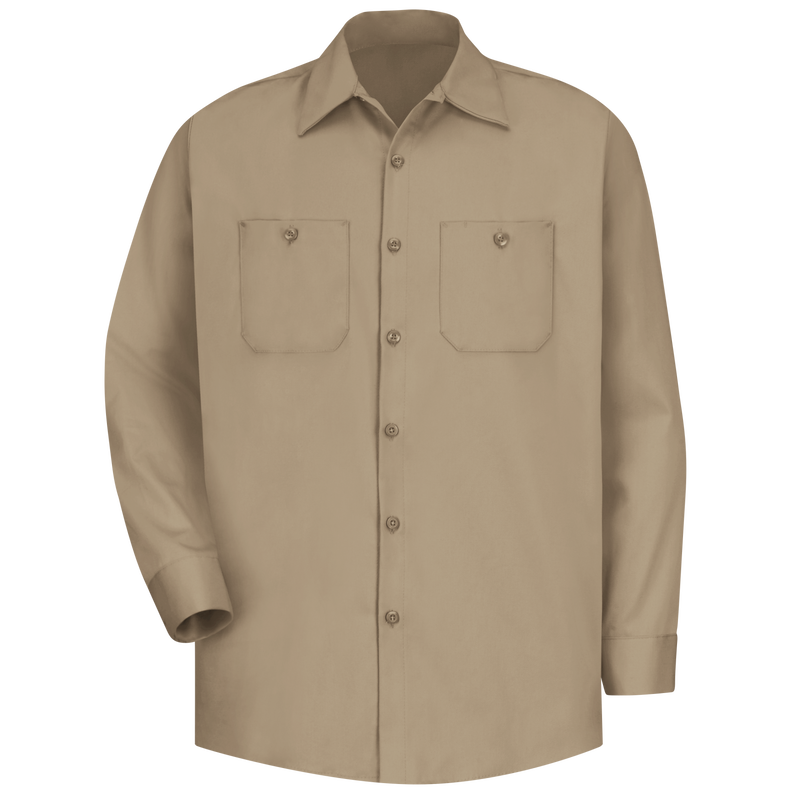Men's Long Sleeve Wrinkle-Resistant Cotton Work Shirt image number 0