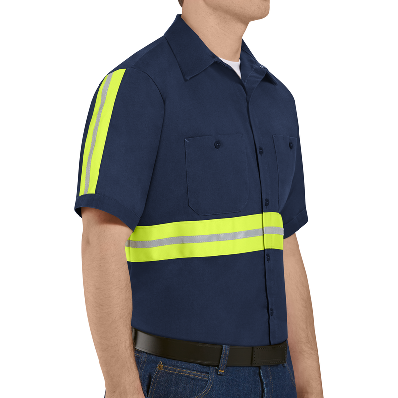 Short Sleeve Enhanced Visibility Cotton Work Shirt image number 2