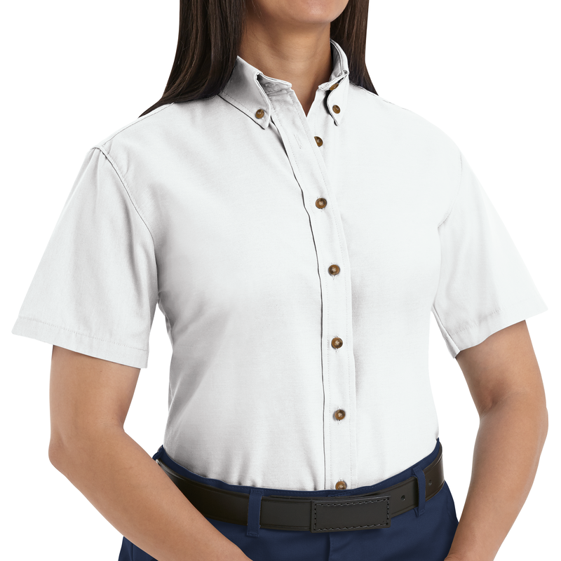 Women's Short Sleeve Poplin Dress Shirt image number 2