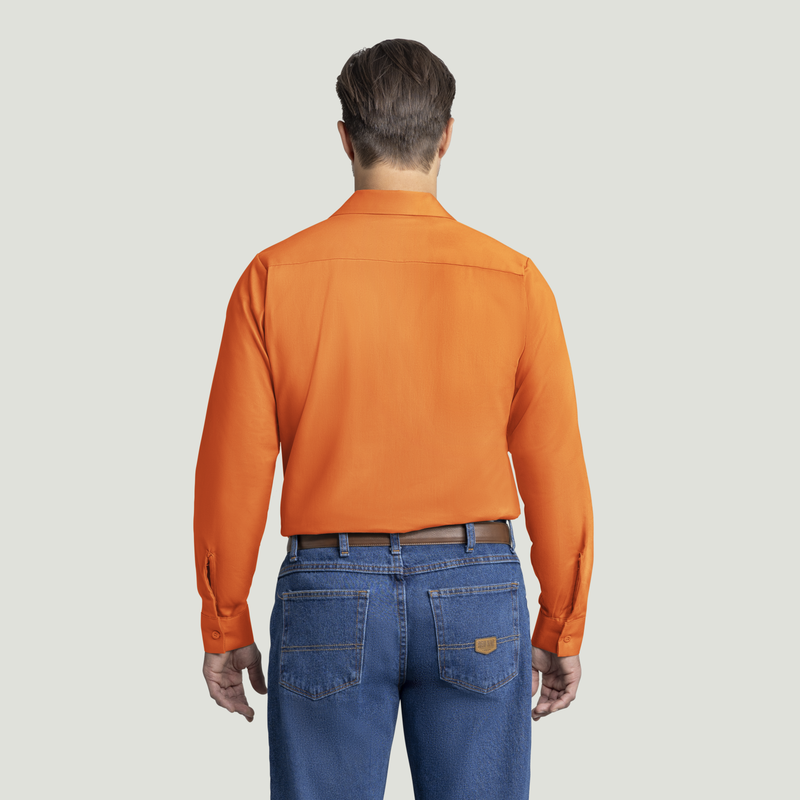 Men's Long Sleeve Wrinkle-Resistant Cotton Work Shirt image number 2