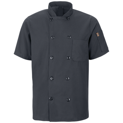 Men's Short Sleeve Chef Coat with OilBlok + MIMIX®