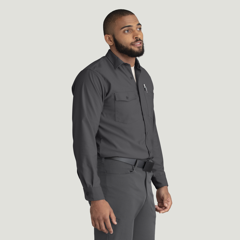 Men's Cooling Long Sleeve Work Shirt image number 4