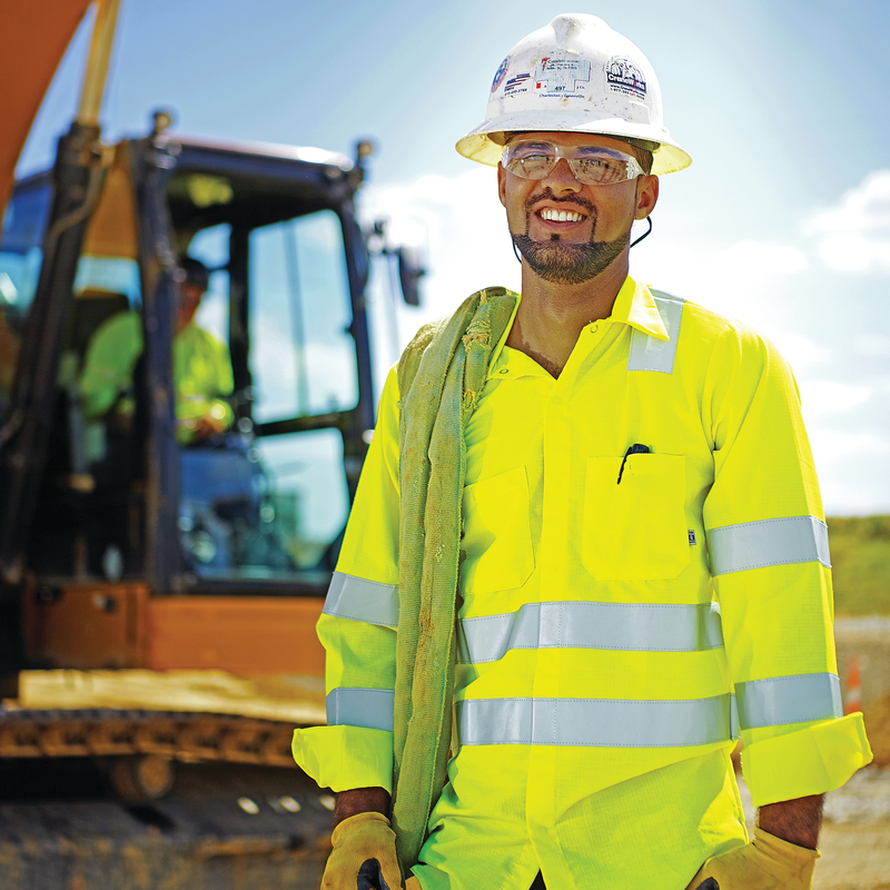 Long Sleeve Hi-Visibility Ripstop Work Shirt with MIMIX® + OilBlok, Type R Class 3 image number 4