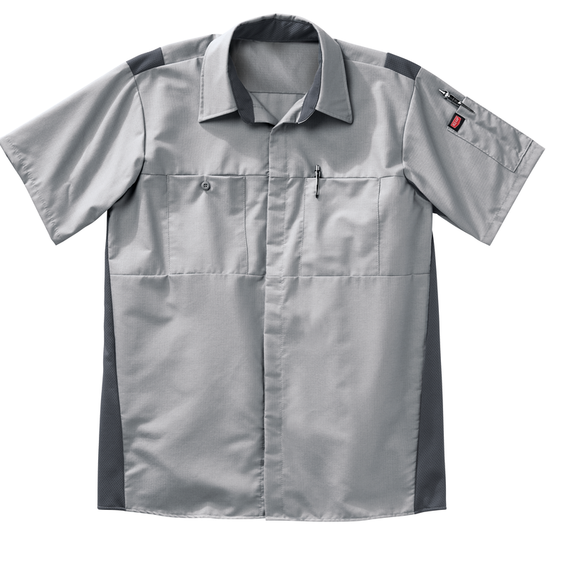 Men's Short Sleeve Performance Plus Shop Shirt With Oilblok Technology image number 12