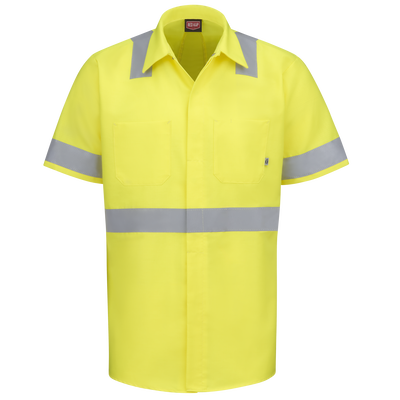 Short Sleeve Hi-Visibility Ripstop Work Shirt with MIMIX® + OilBlok, Type R Class 2
