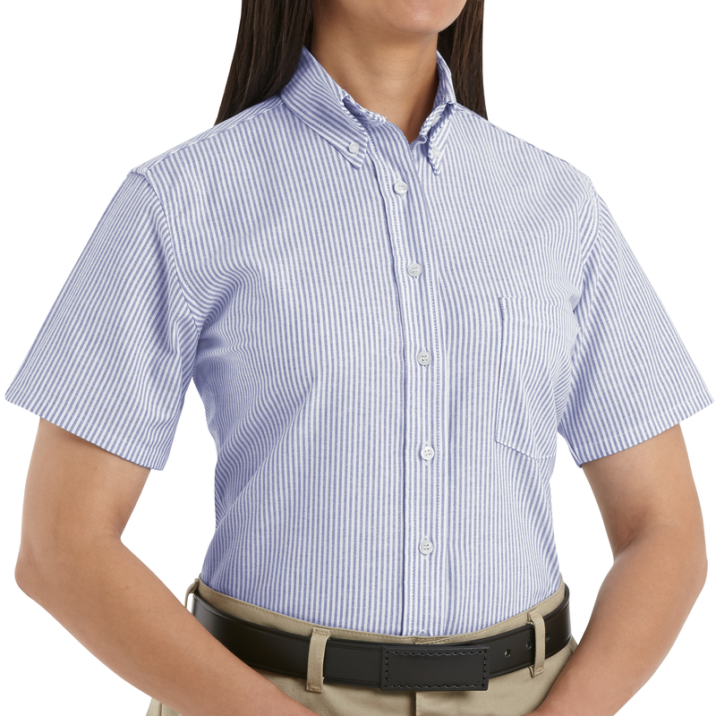 Women's Short Sleeve Executive Oxford Dress Shirt image number 2