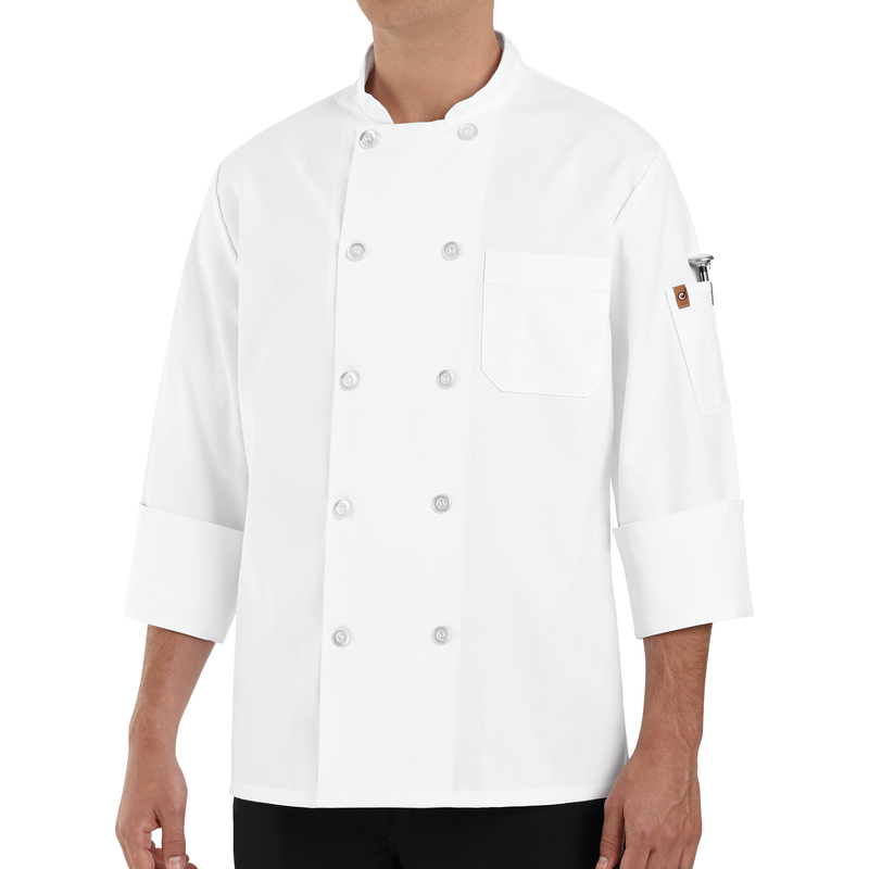 Ten Pearl Button Chef Coat image number 2