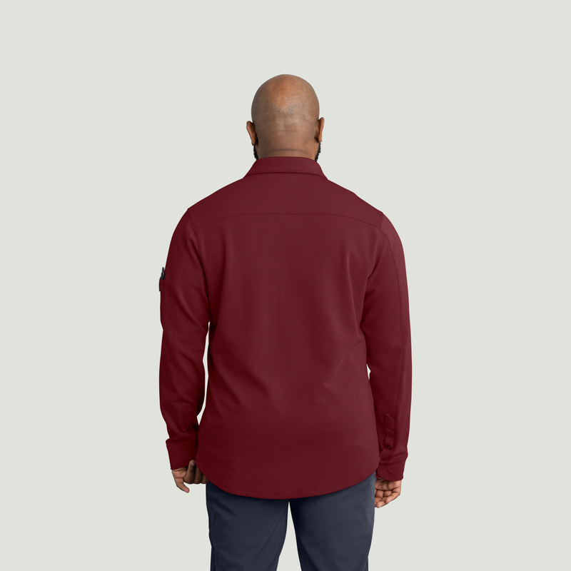 Men's Snap Front Jersey Long Sleeve Work Shirt image number 6