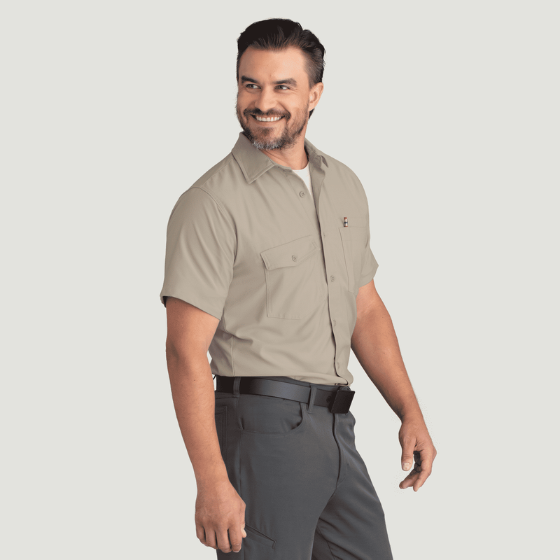 Men's Cooling Short Sleeve Work Shirt image number 8