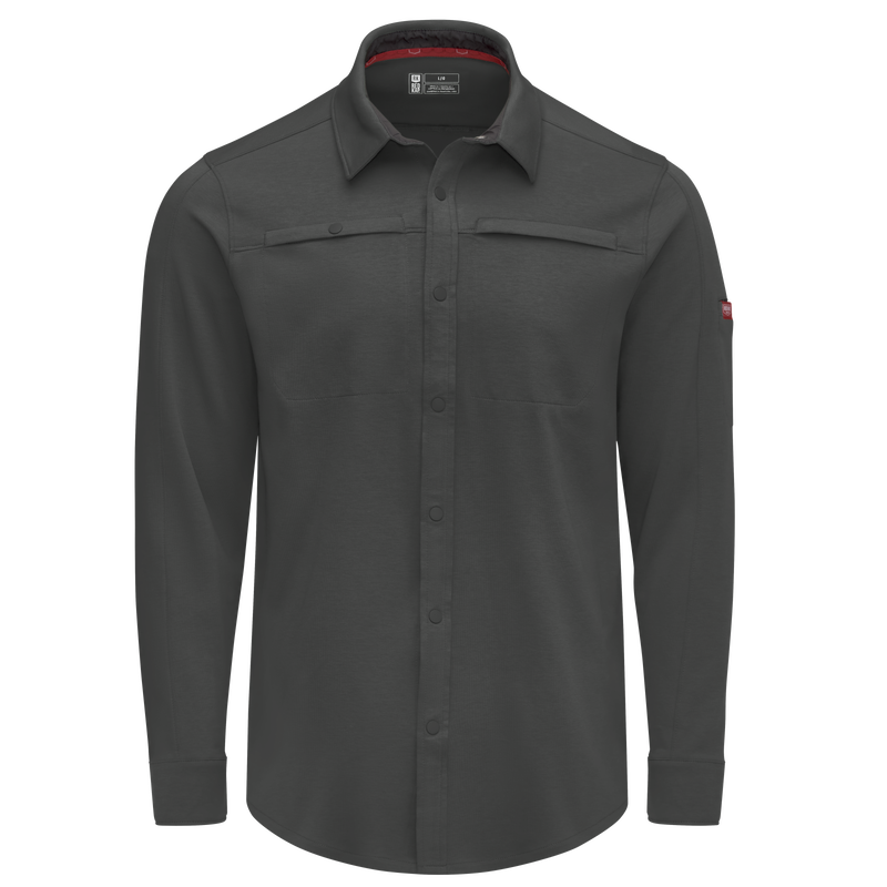 Men's Snap Front Jersey Long Sleeve Work Shirt image number 9