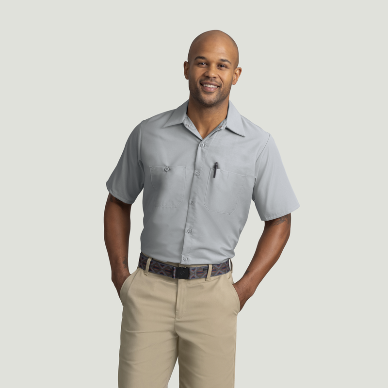Men's Short Sleeve Industrial Work Shirt image number 1