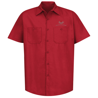 Men's Short Sleeve Workshirt Red